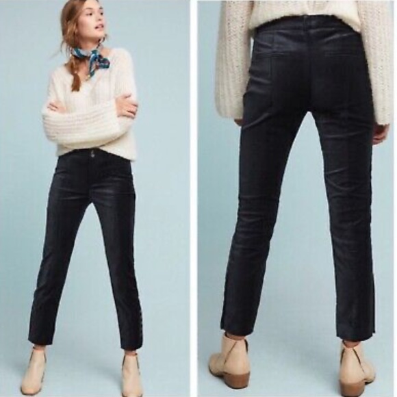 Anthropologie The Essential Velvet Slim Trouser